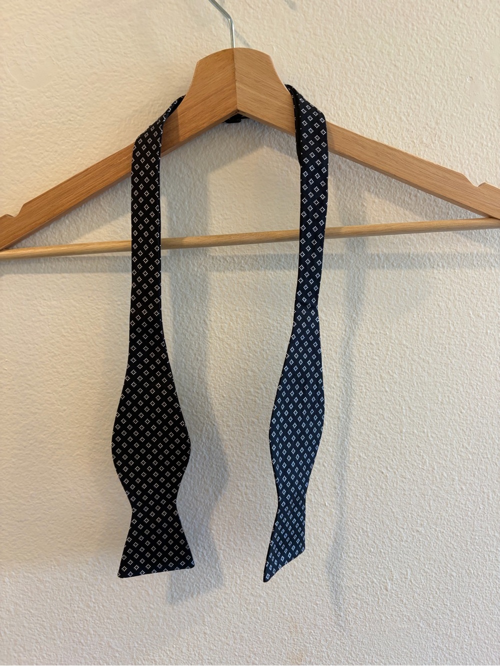 Ted Baker London Black Bow Tie with White Diamond Motif
